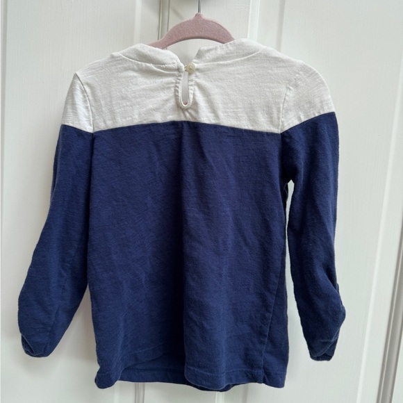 Cherokee 3T Girls Blue and White Long Sleeve Blouse with Bow - Picture 6 of 6